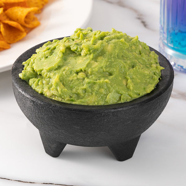 Restaurantware Chef 101 10 Oz Round Black Thermal Plastic Molcajete Bowl - 5 1/4" X 5 1/4" X 2 1/2" - 10 Count Box