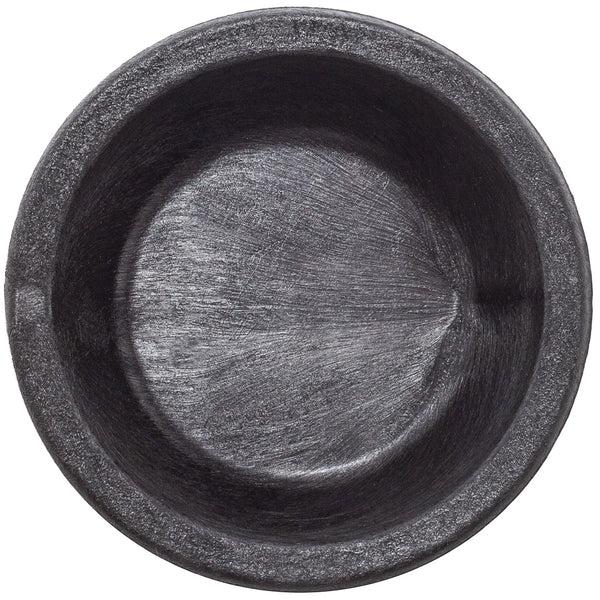 Restaurantware Chef 101 10 Oz Round Black Thermal Plastic Molcajete Bowl - 5 1/4" X 5 1/4" X 2 1/2" - 10 Count Box