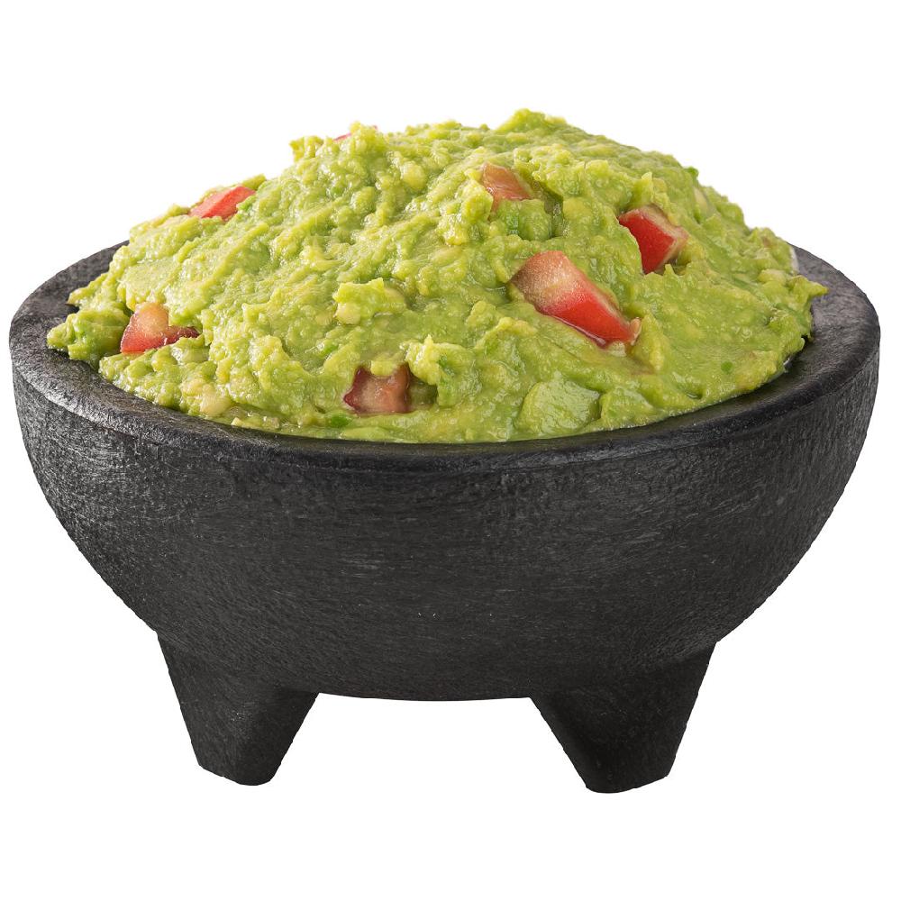 restaurantware Chef 101 10 oz Round Black Thermal Plastic Molcajete Bowl - 5 1/4" x 5 1/4" x 2 1/2" - 10 count box