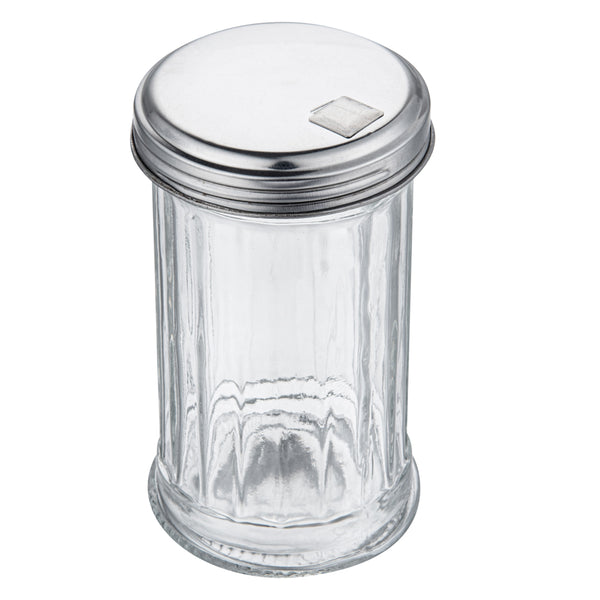 Restaurantware Chef 101 11 Oz Glass Sauce / Sugar Pourer - With Flip Lid - 3" X 3" X 7" - 1 Count Box