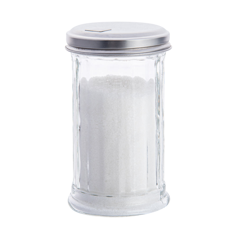 restaurantware Chef 101 11 oz Glass Sauce / Sugar Pourer - with Flip Lid - 3" x 3" x 7" - 1 count box