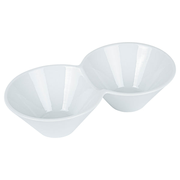 Restaurantware Chef 101 12 Oz Round White Porcelain Bowl Set - 9" X 5" X 2 1/4" - 1 Count Box
