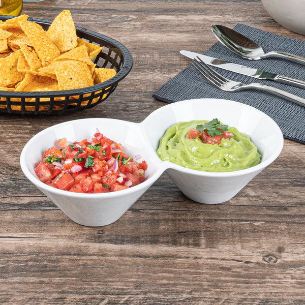 Restaurantware Chef 101 12 Oz Round White Porcelain Bowl Set - 9" X 5" X 2 1/4" - 1 Count Box