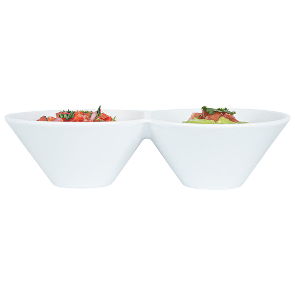 Restaurantware Chef 101 12 Oz Round White Porcelain Bowl Set - 9" X 5" X 2 1/4" - 1 Count Box