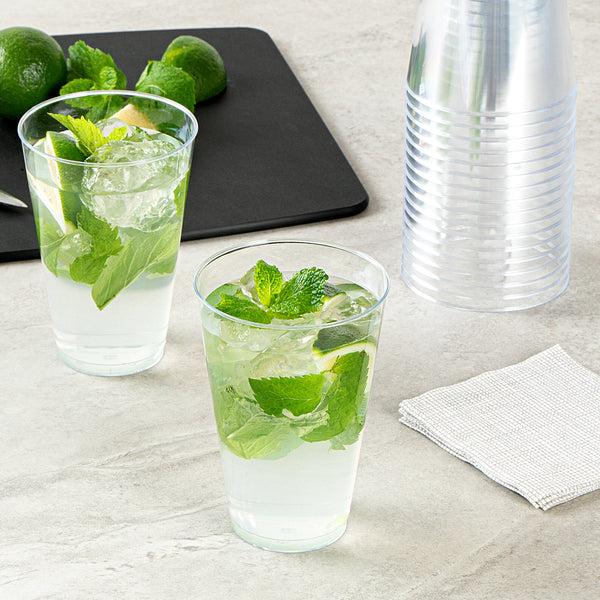 Restaurantware Chef 101 14 Oz Clear Plastic Tumbler - 3 1/4" X 3 1/4" X 4 3/4" - 500 Count Box