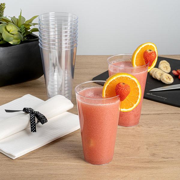 Restaurantware Chef 101 16 Oz Clear Plastic Tumbler - 3 1/4" X 3 1/4" X 5 1/4" - 500 Count Box
