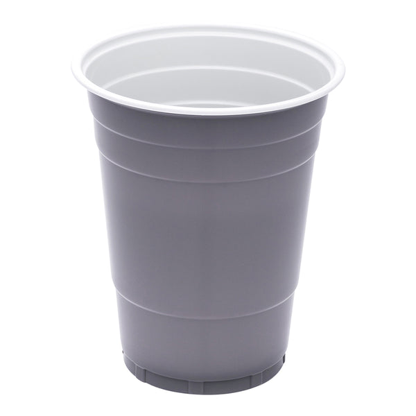 Restaurantware Chef 101 16 Oz Gray Plastic Party Cup - 3 3/4" X 3 3/4" X 4 3/4" - 500 Count Box