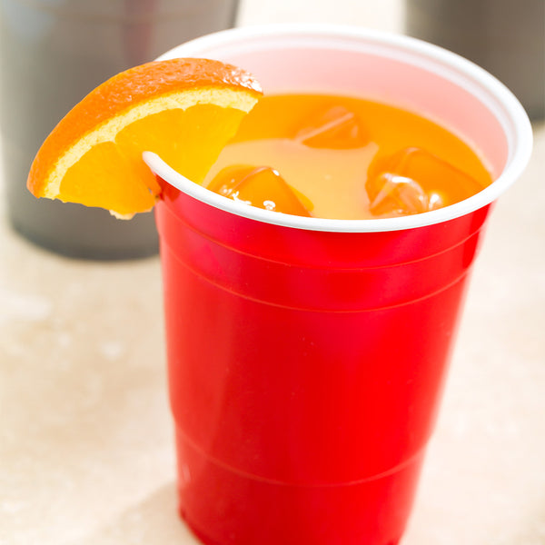 Restaurantware Chef 101 16 Oz Red Plastic Party Cup - 3 3/4" X 3 3/4" X 4 3/4" - 500 Count Box