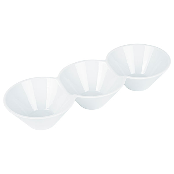 Restaurantware Chef 101 18 Oz Round White Porcelain Modern Bowl Set - 13 1/2" X 5" X 2 1/4" - 1 Count Box