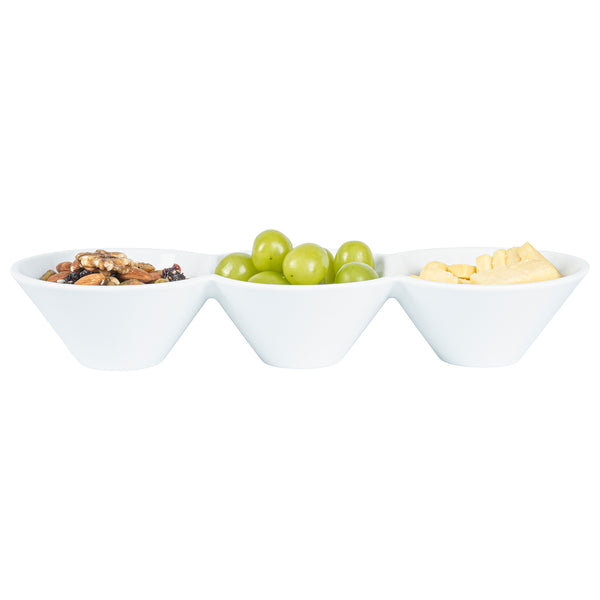 Restaurantware Chef 101 18 Oz Round White Porcelain Modern Bowl Set - 13 1/2" X 5" X 2 1/4" - 1 Count Box