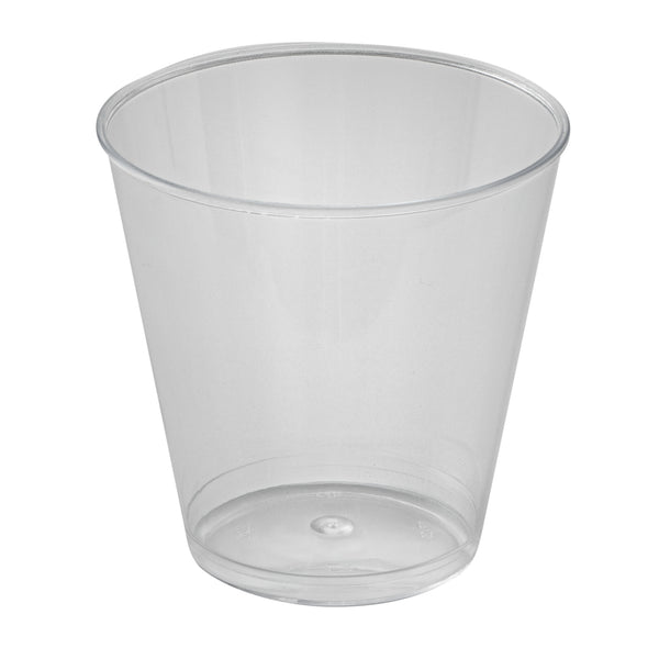 Restaurantware Chef 101 2 Oz Clear Plastic Whiskey Glass - 2" X 2" X 2" - 500 Count Box
