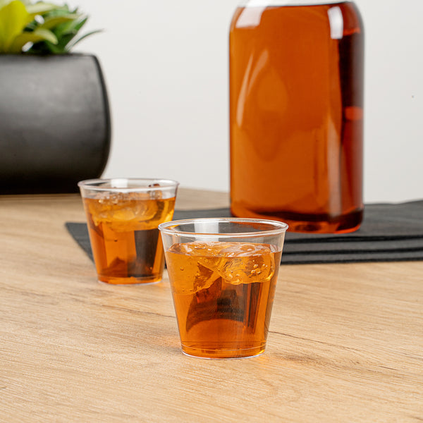 Restaurantware Chef 101 2 Oz Clear Plastic Whiskey Glass - 2" X 2" X 2" - 500 Count Box