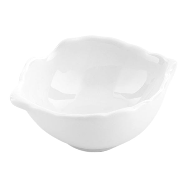 Restaurantware Chef 101 2 Oz Round White Porcelain Mini Royale Dish - 3 1/4" X 2 1/2" X 1 1/4" - 10 Count Box