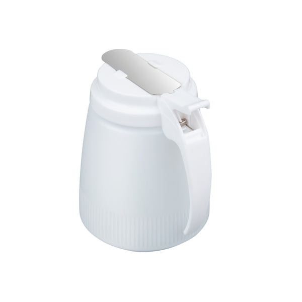 Restaurantware Chef 101 32 Oz White Plastic All Purpose / Syrup Dispenser - 5 1/2" X 4 1/2" X 5 3/4" - 10 Count Box