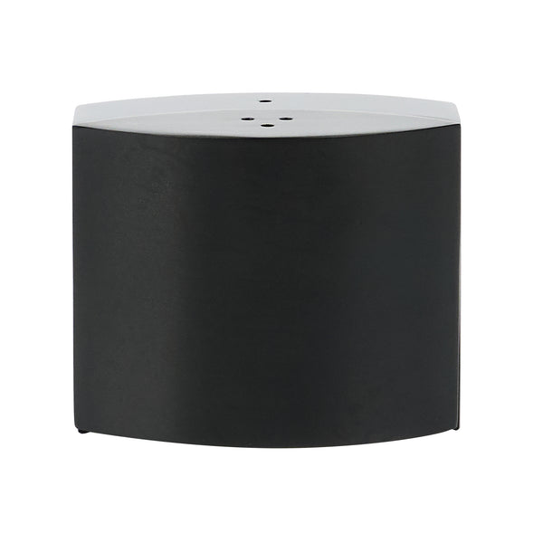 Restaurantware Chef 101 4 Oz Black Stainless Steel Embracing Salt And Pepper Shaker Set - 2.3 Oz/2.1 Oz - 2 1/2" X 2" X 1 3/4" - 1 Count Box
