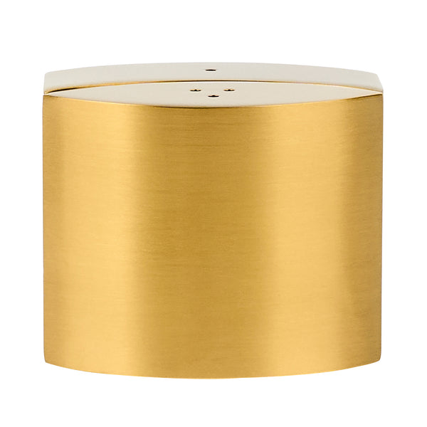 Restaurantware Chef 101 4 Oz Gold Stainless Steel Embracing Salt And Pepper Shaker Set - 2.3 Oz/2.1 Oz - 2 1/2" X 2" X 1 3/4" - 1 Count Box