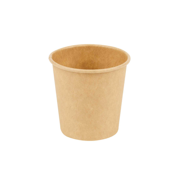 Restaurantware Chef 101 4 Oz Natural Unbleached Paper Coffee Cup - Single Wall - 2 1/2" X 2 1/2" X 2 1/2" - 1000 Count Box