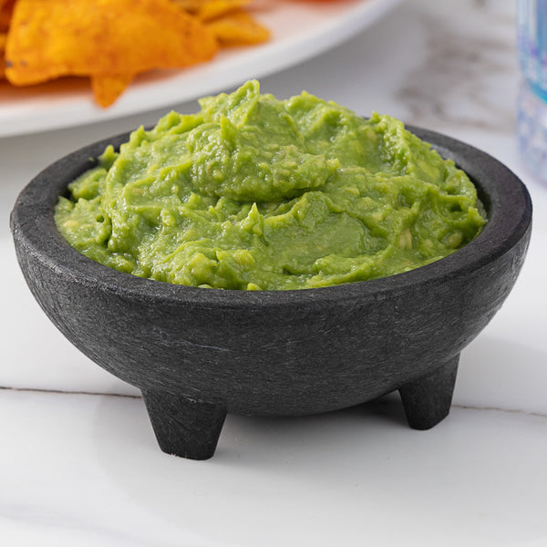Restaurantware Chef 101 4 Oz Round Black Thermal Plastic Molcajete Bowl - 4" X 4" X 1 1/2" - 10 Count Box