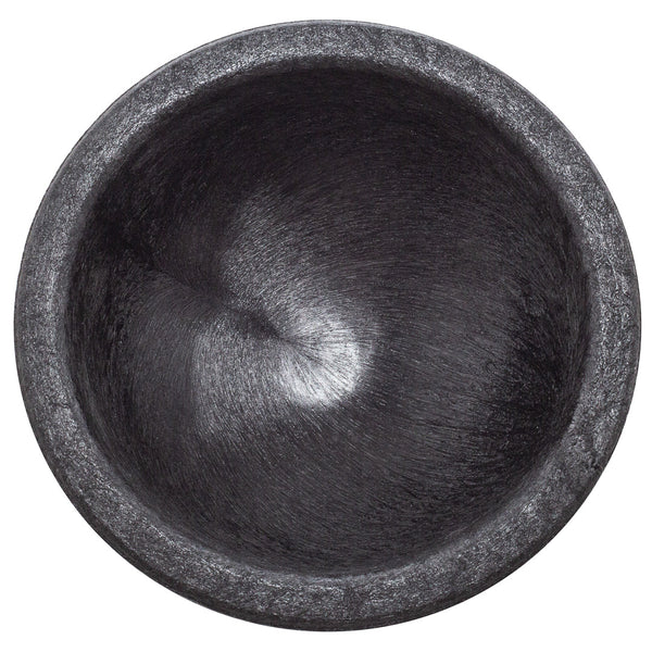 Restaurantware Chef 101 4 Oz Round Black Thermal Plastic Molcajete Bowl - 4" X 4" X 1 1/2" - 10 Count Box