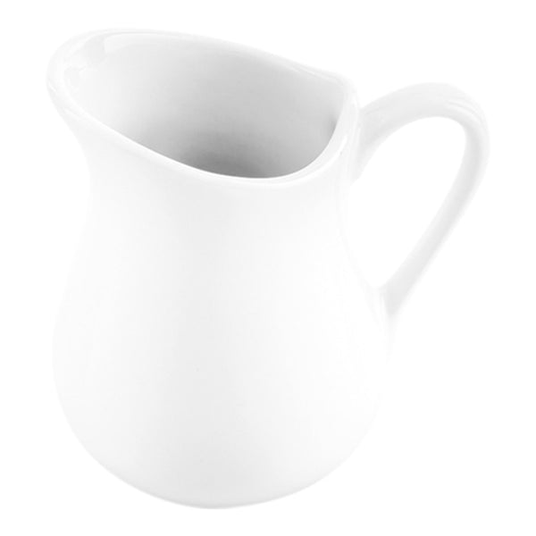 Restaurantware Chef 101 4 Oz Round White Porcelain Classic Cream Cup - 3" X 2 1/2" X 3 1/4" - 1 Count Box