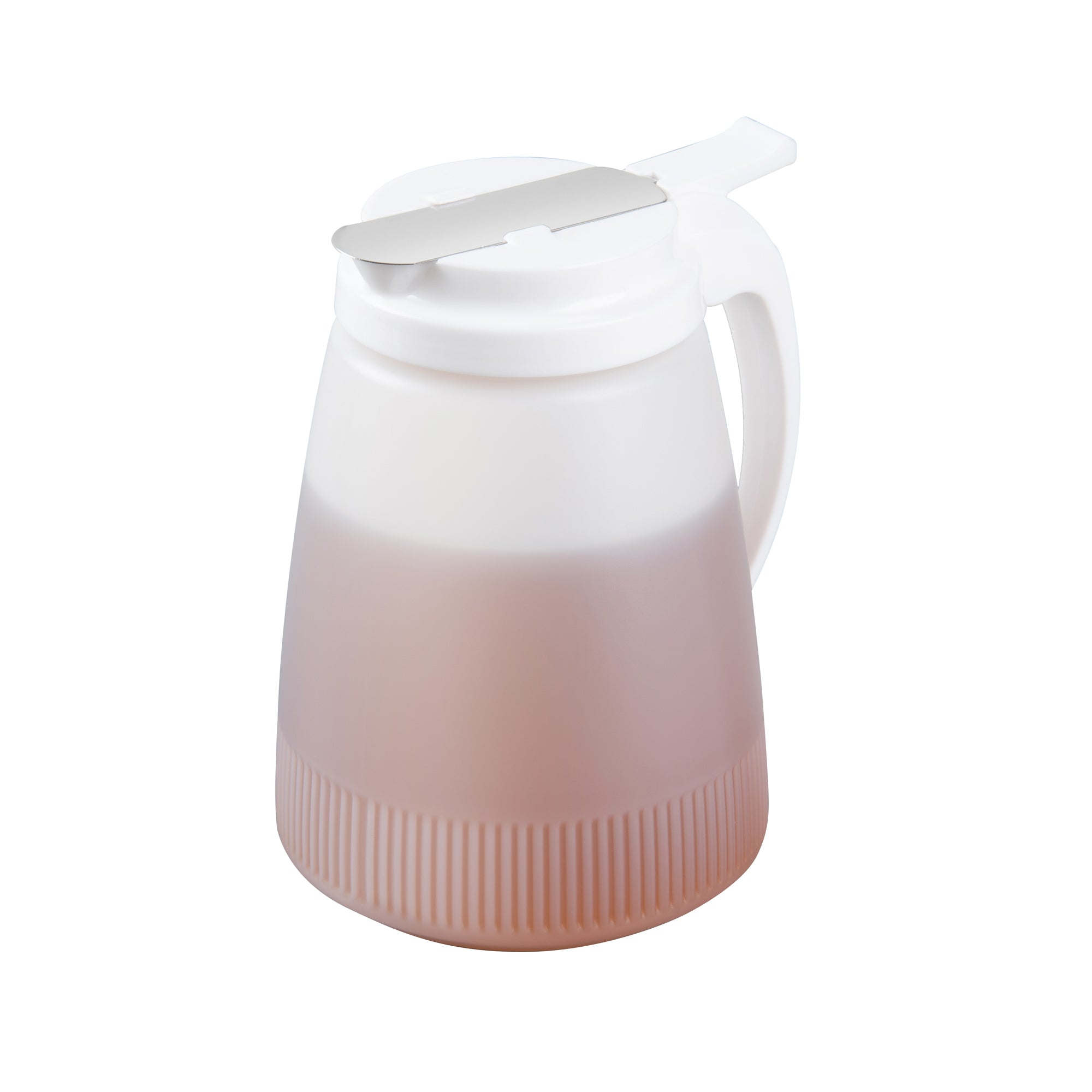 restaurantware Chef 101 48 oz White Plastic All Purpose / Syrup Dispenser - 5 3/4" x 5" x 6 3/4" - 10 count box