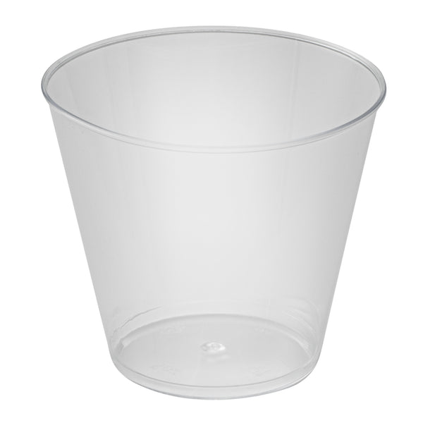 Restaurantware Chef 101 5 Oz Clear Plastic Tumbler - 2 3/4" X 2 3/4" X 2 1/4" - 500 Count Box