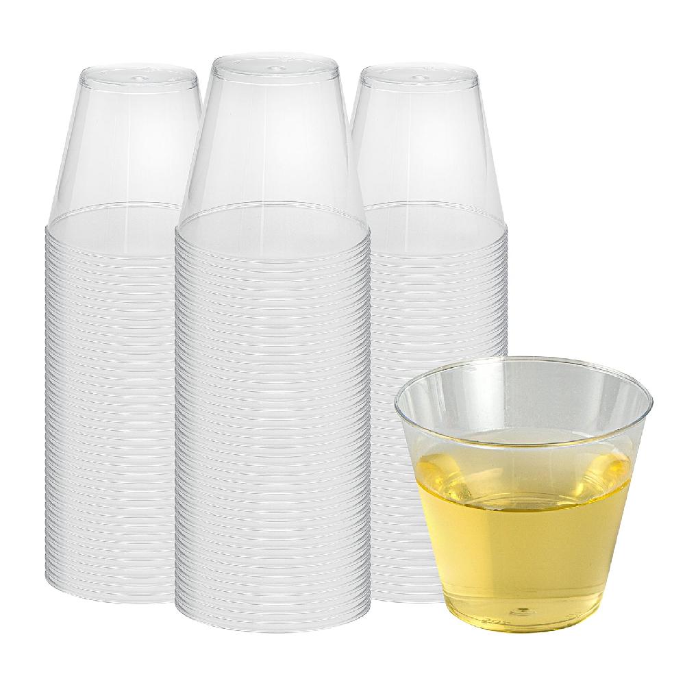 restaurantware Chef 101 5 oz Clear Plastic Tumbler - 2 3/4" x 2 3/4" x 2 1/4" - 500 count box