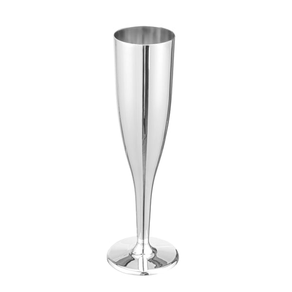 Restaurantware Chef 101 5 Oz Mirrored Plastic Champagne Flute - 2" X 2" X 8" - 100 Count Box