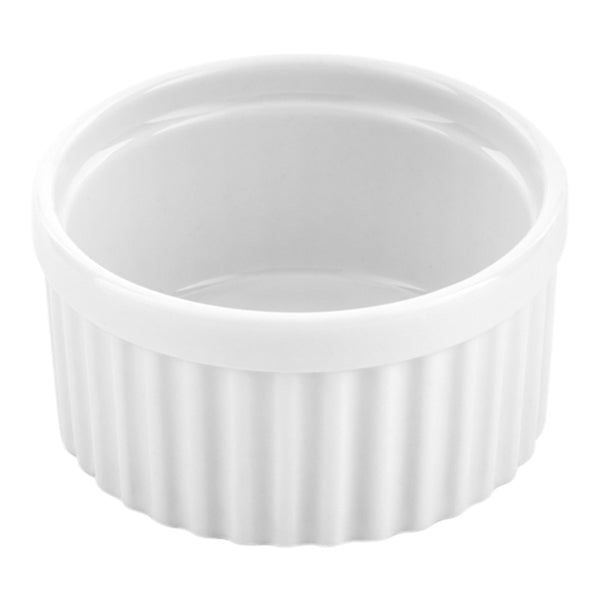 Restaurantware Chef 101 5 Oz Round White Porcelain Mini Ramekin - 3" X 3" X 1 1/2" - 10 Count Box