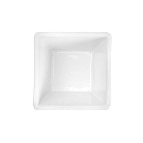 Restaurantware Chef 101 6 Oz Square White Porcelain Kova Bowl - 3 1/2" X 3 1/2" X 2 1/2" - 10 Count Box
