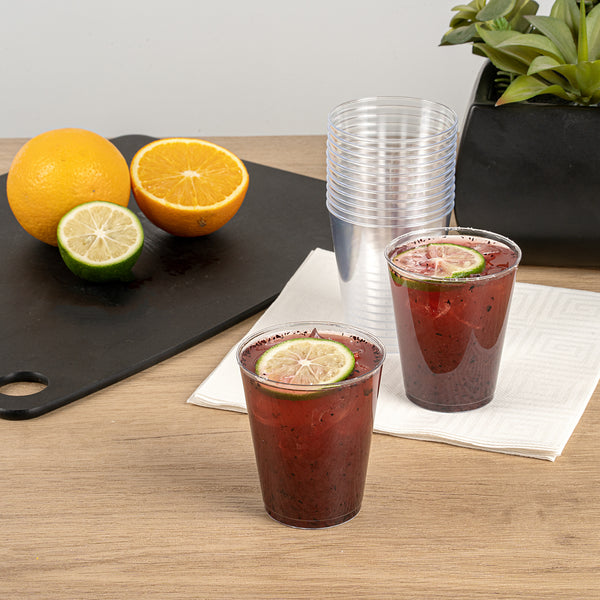 Restaurantware Chef 101 7 Oz Clear Plastic Tumbler - 2 3/4" X 2 3/4" X 3 1/4" - 500 Count Box