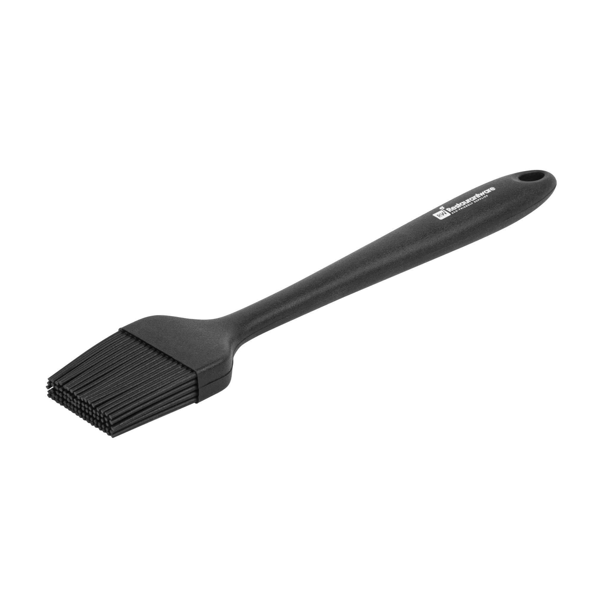 restaurantware Chef 101 Black Silicone Pastry and Basting Brush - 10 1/4" x 1 3/4" x 3/4" - 1 count box