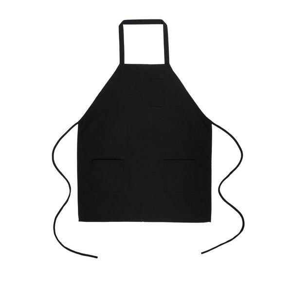Restaurantware Chef 101 Black Standard Bib Apron - With 3 Pockets - 32 1/2'' X 27 1/2'' - 100 Count Box