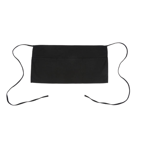 Restaurantware Chef 101 Black Standard Waist Apron - With 3 Pockets - 24" X 12" - 100 Count Box