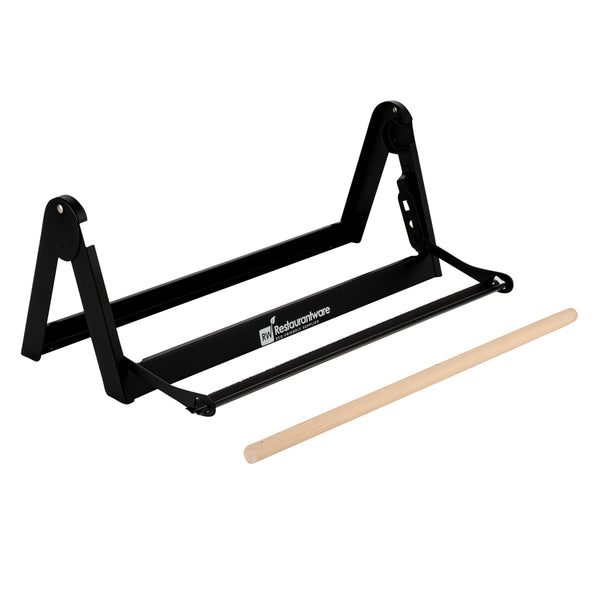 Restaurantware Chef 101 Black Steel Paper Cutter / Dispenser - With Serrated Blade Fits 18" Roll - 1 Count Box