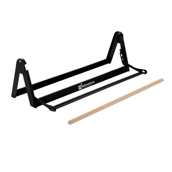 Restaurantware Chef 101 Black Steel Paper Cutter / Dispenser - With Serrated Blade Fits 24" Roll - 1 Count Box