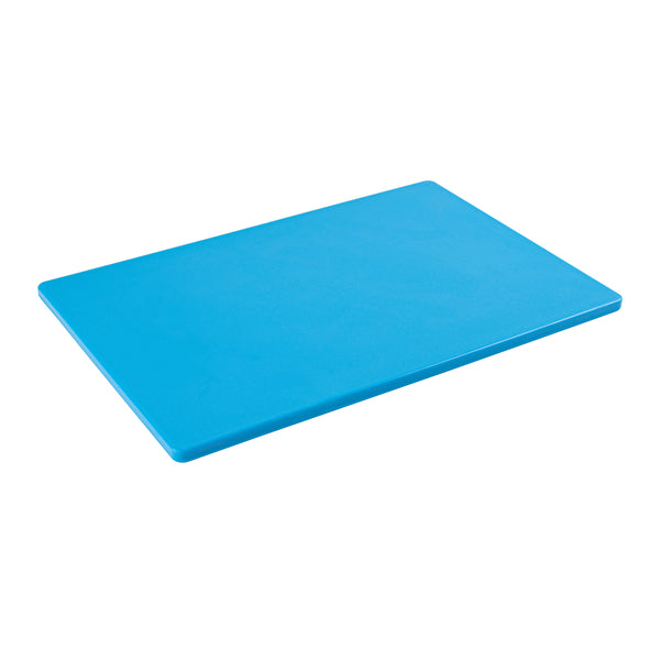 Restaurantware Chef 101 Blue Plastic Cutting Board - 18" X 12" - 10 Count Box