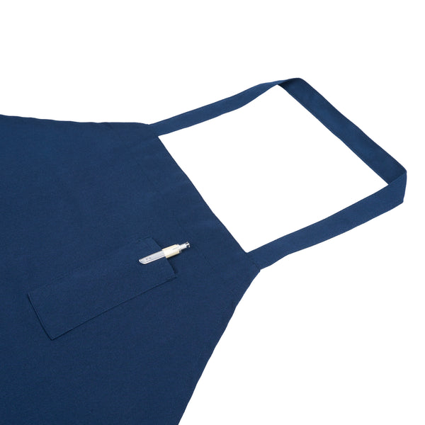 Restaurantware Chef 101 Blue Standard Bib Apron - With 3 Pockets - 32 1/2'' X 27 1/2'' - 100 Count Box