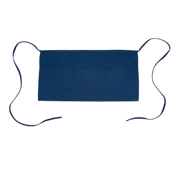 Restaurantware Chef 101 Blue Standard Waist Apron - With 3 Pockets - 24" X 12" - 100 Count Box