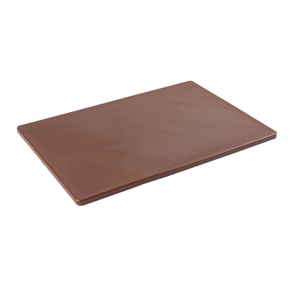 Restaurantware Chef 101 Brown Plastic Cutting Board - 18" X 12" - 10 Count Box