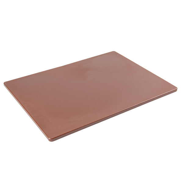 Restaurantware Chef 101 Brown Plastic Cutting Board - 20" X 15" - 10 Count Box