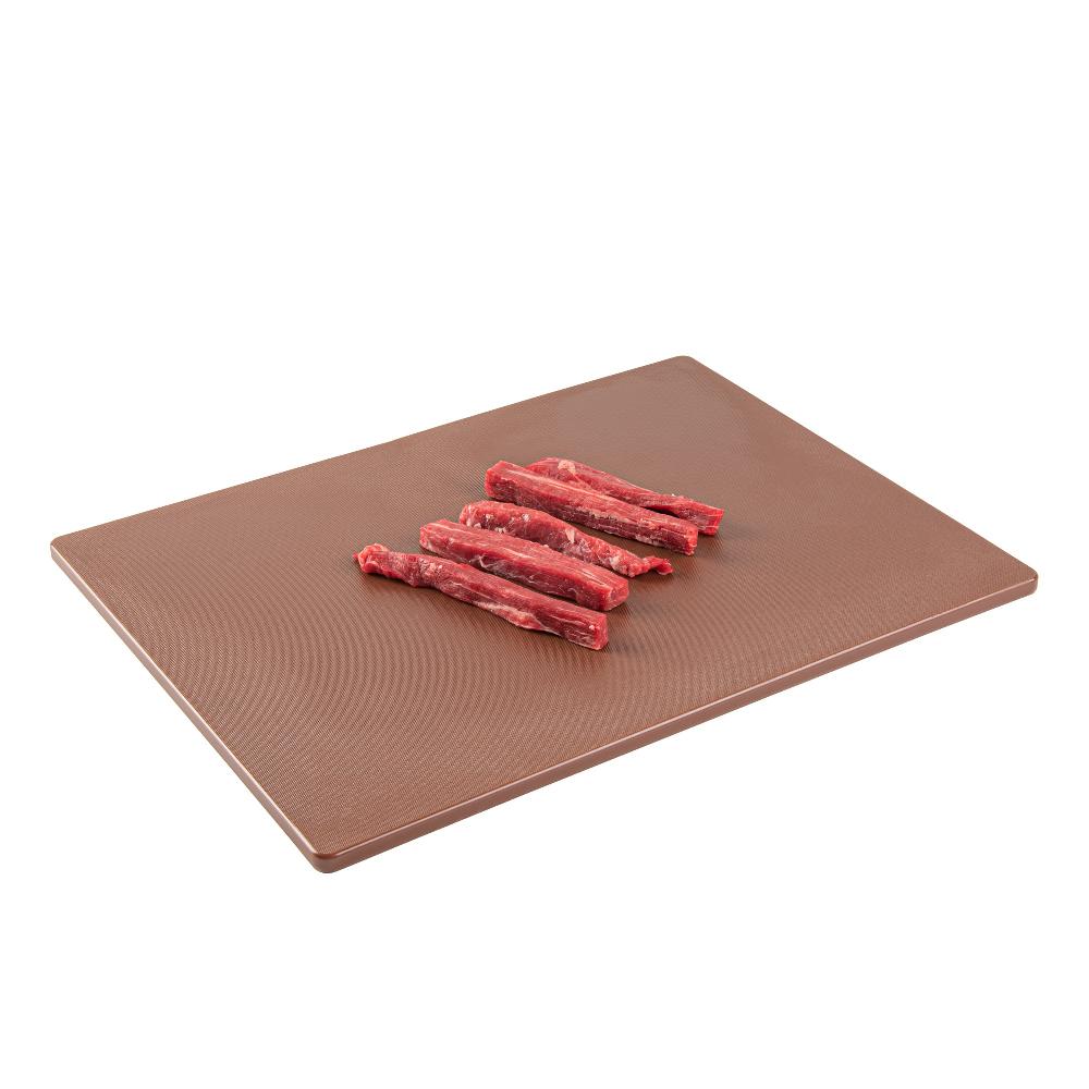 restaurantware Chef 101 Brown Plastic Cutting Board - 20" x 15" - 10 count box
