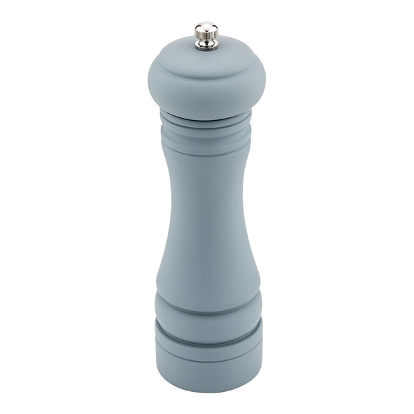Restaurantware Chef 101 Classic French Gray Wood Pepper Mill - Soft Touch - 2 1/4" X 2 1/4" X 7 1/2" - 1 Count Box