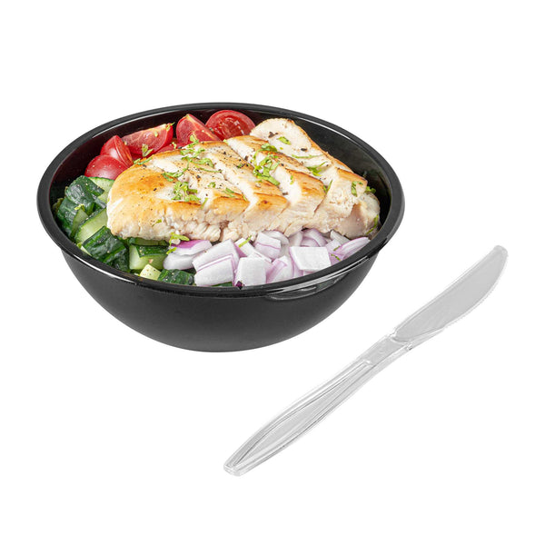 Restaurantware Chef 101 Clear Plastic Knife - 7 1/4" X 3/4" - 250 Count Box