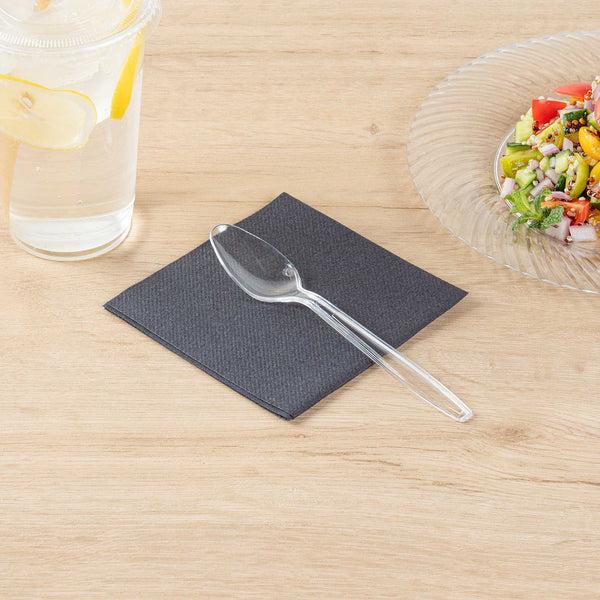 Restaurantware Chef 101 Clear Plastic Spoon - 6 1/2" X 1 1/4" X 1/2" - 250 Count Box