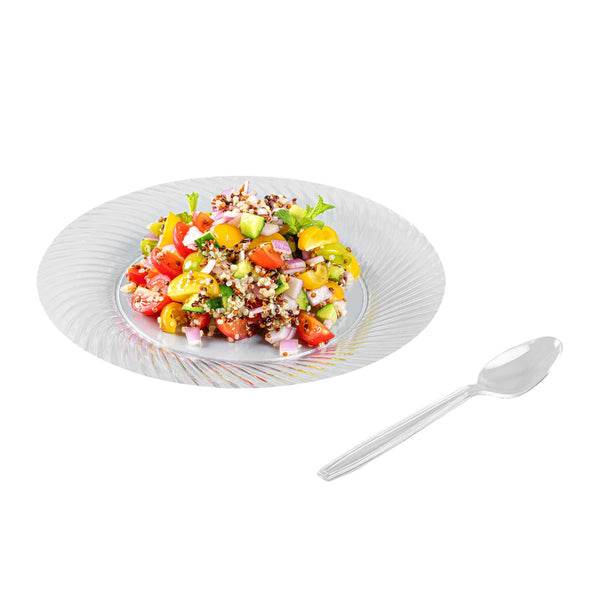 Restaurantware Chef 101 Clear Plastic Spoon - 6 1/2" X 1 1/4" X 1/2" - 250 Count Box