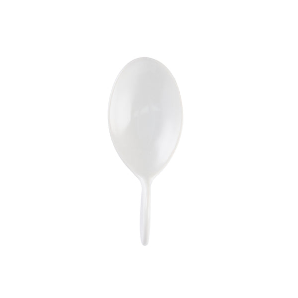 Restaurantware Chef 101 Fish White Porcelain Spoon - 4" X 1 1/2" X 1 1/4" - 10 Count Box