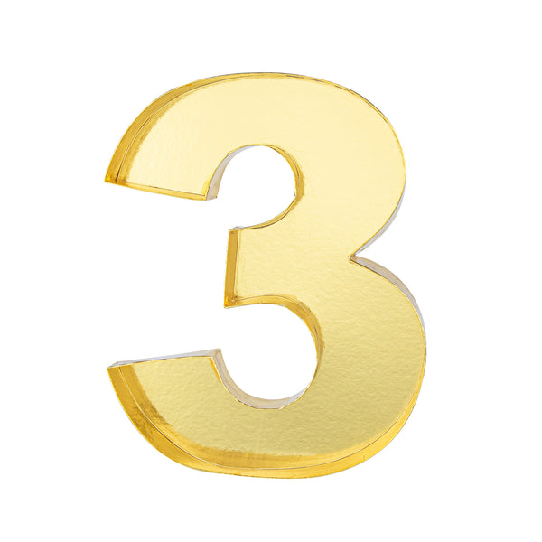Restaurantware Chef 101 Gold Paper Charcuterie Fillable Number 3 - 12" X 10" X 1 1/2" - 1 Count Box