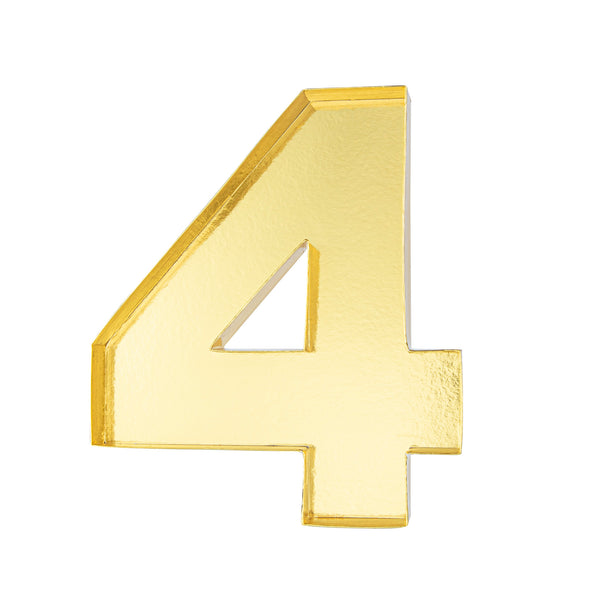 Restaurantware Chef 101 Gold Paper Charcuterie Fillable Number 4 Tray - 12" X 10" X 1 1/2" - 1 Count Box