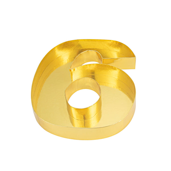 Restaurantware Chef 101 Gold Paper Charcuterie Fillable Number 6 Tray - 12" X 10" X 1 1/2" - 1 Count Box